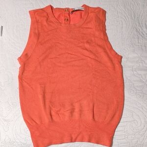 Sleeveless Coral Knit Top - Unknown Brand